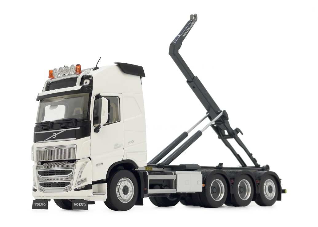 Volvo FH5 Truck met Meiller Haakarm Clear White - 1:32